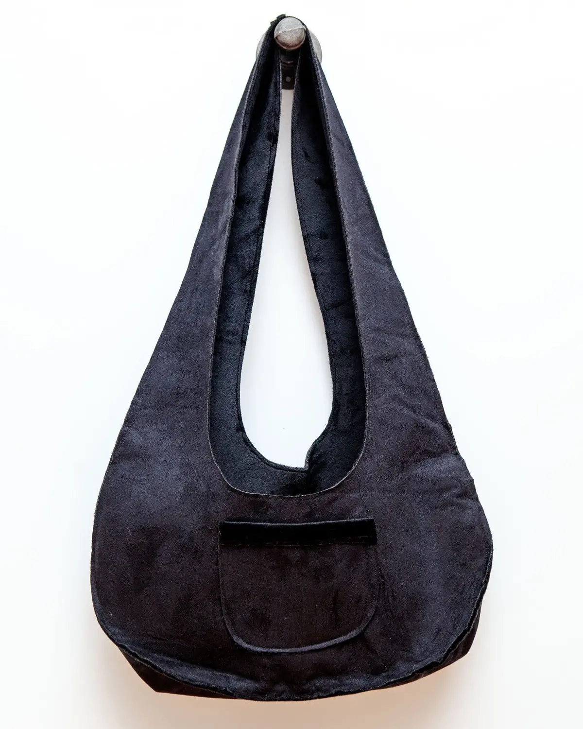 Boho Dog Sling Carrier Bag In Black (Made In The Usa) (Final Sale) 1