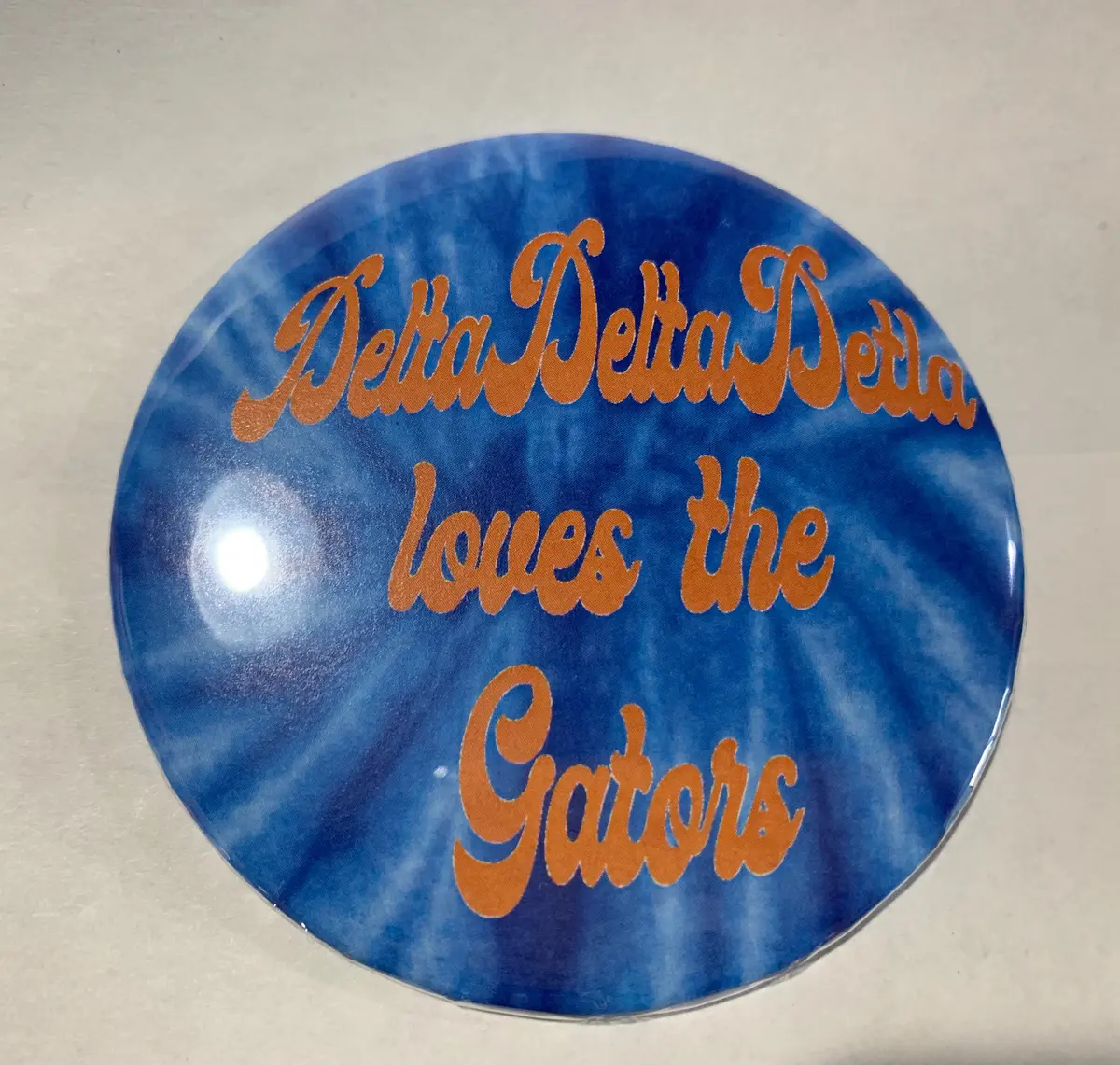 Delta Delta Delta Tie Dye Printed Button 1