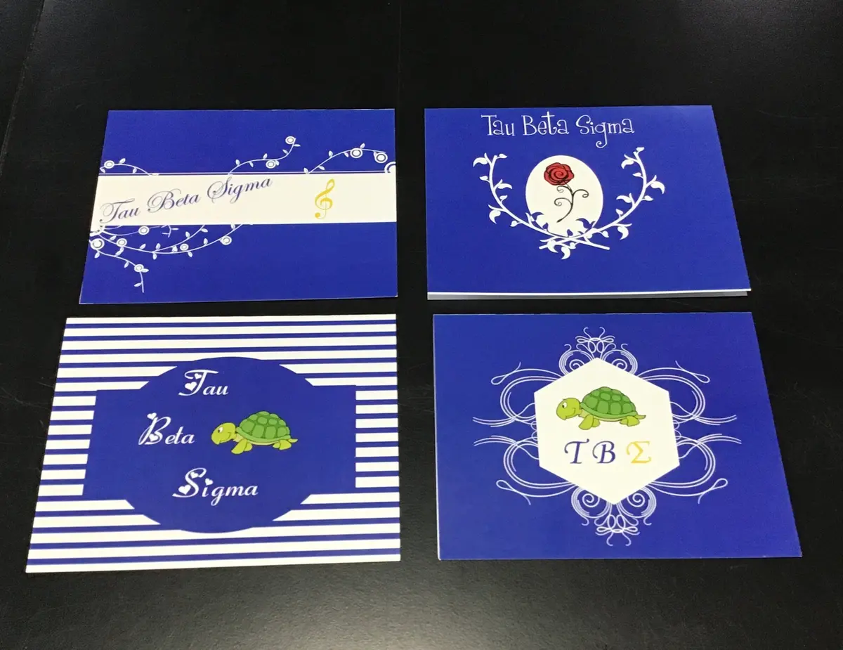 Tau Beta Sigma Blank Greeting Cards 8 Pack 1