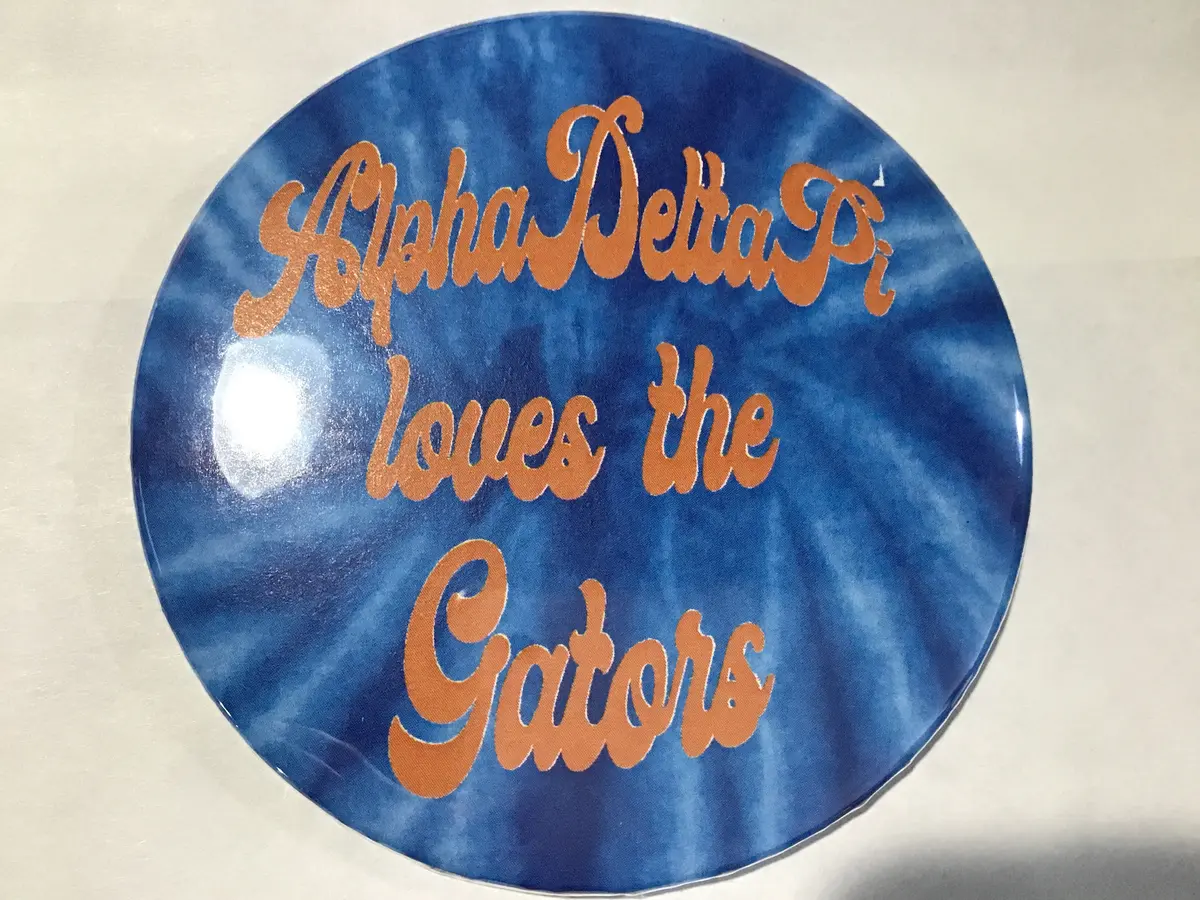 Alpha Delta Pi Tie Dye Printed Button 1