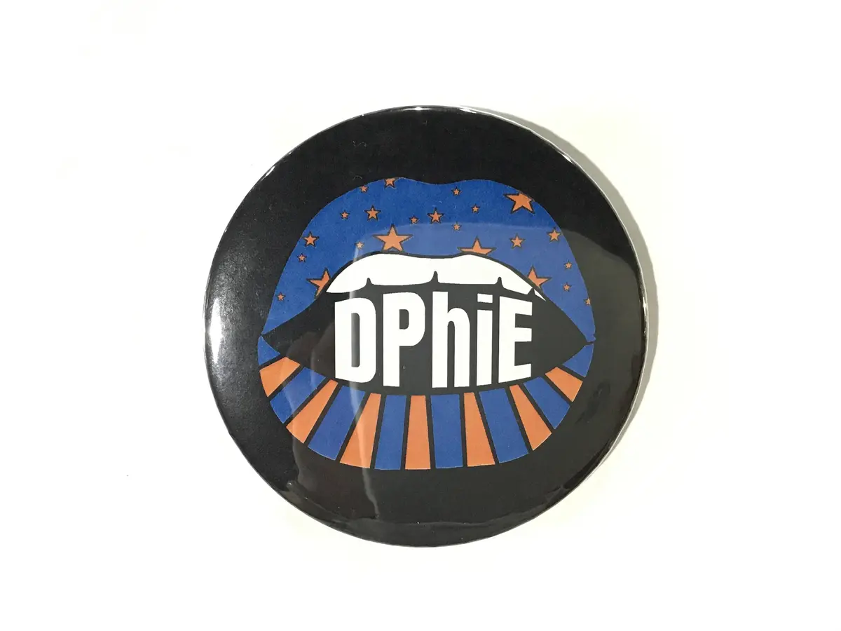 Delta Phi Epsilon Lip Printed Button 1