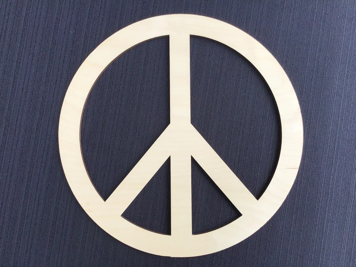 Peace Sign Wood Board 1