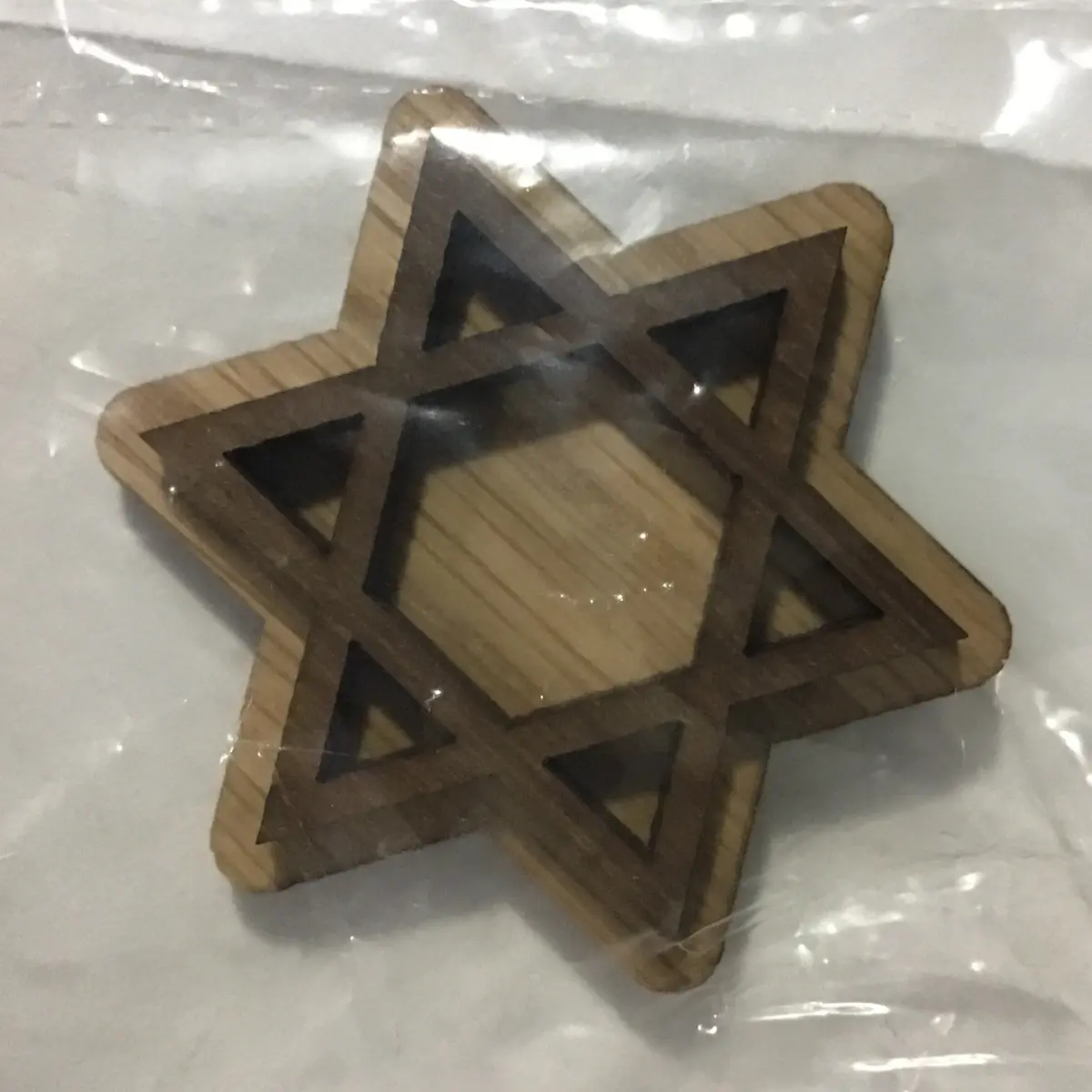 Star Of David Oak-Backed Symbol 1