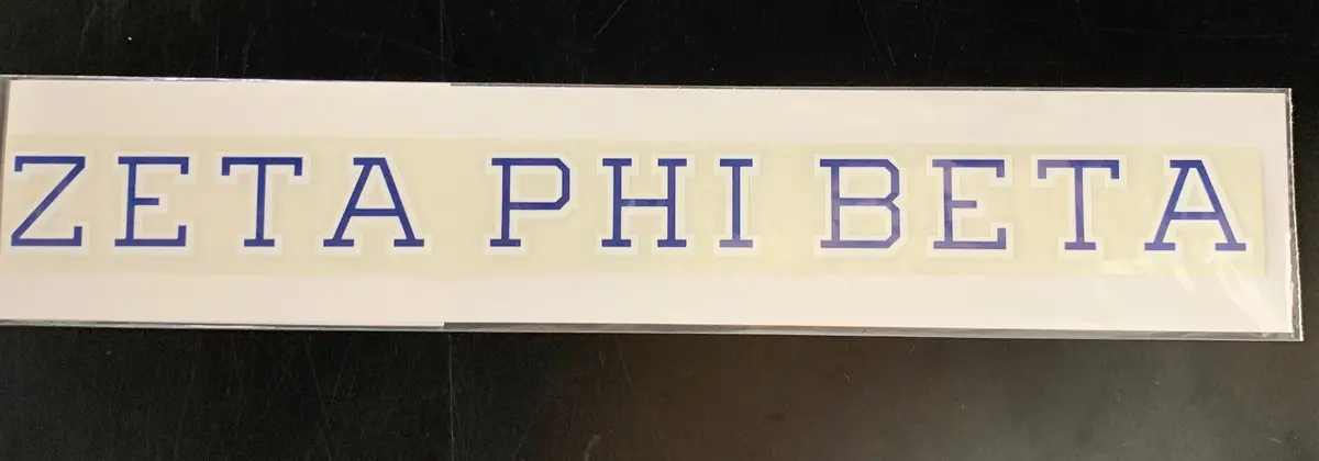 Zeta Phi Beta Horizontal Decal - Discontinued 1