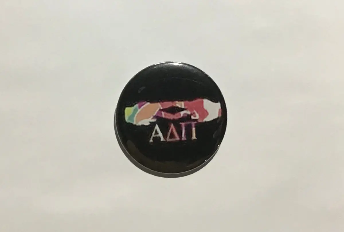 Alpha Delta Pi Handsign 2.25" Printed Button 1