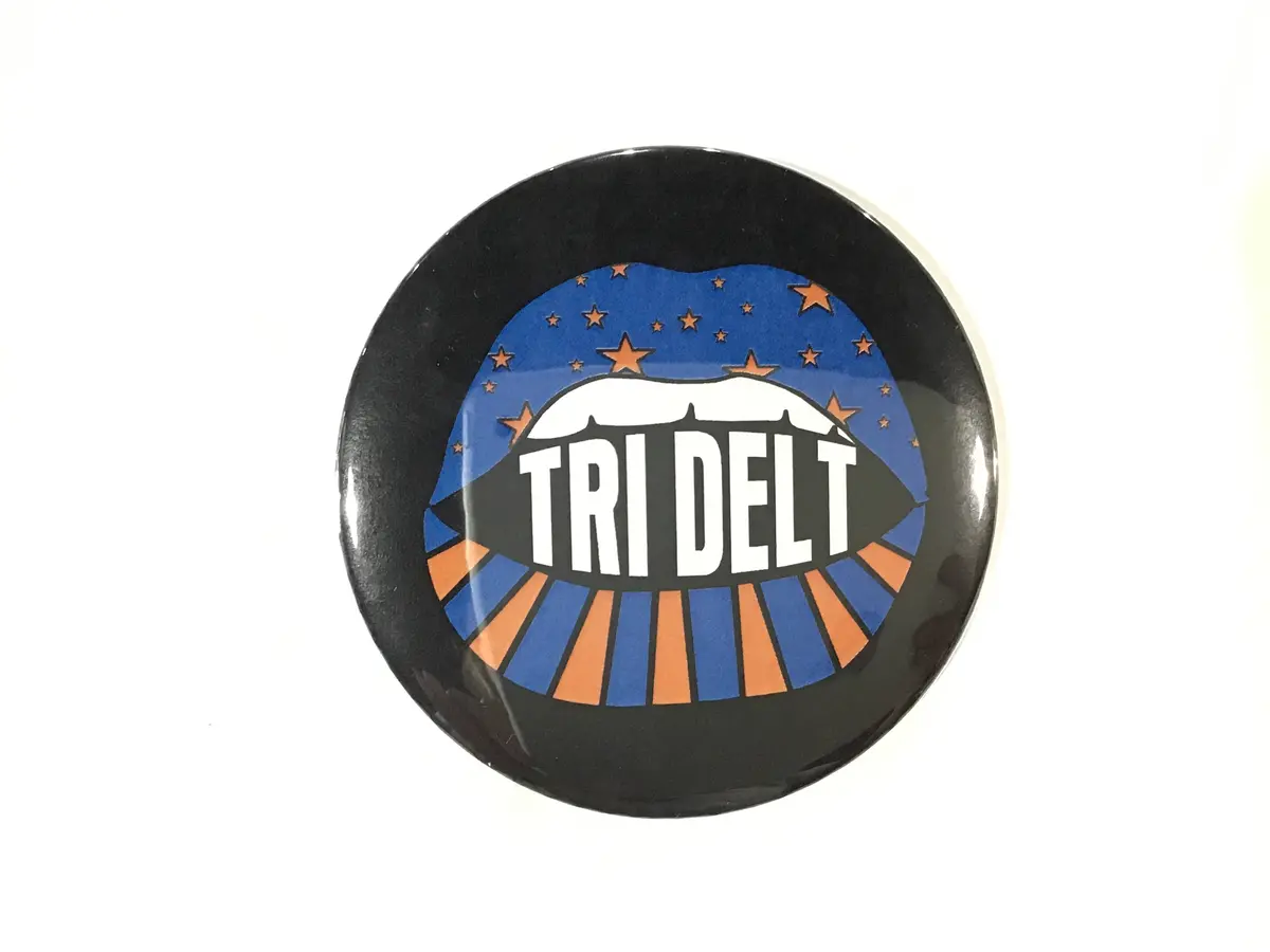 Delta Delta Delta Lip Printed Button 1
