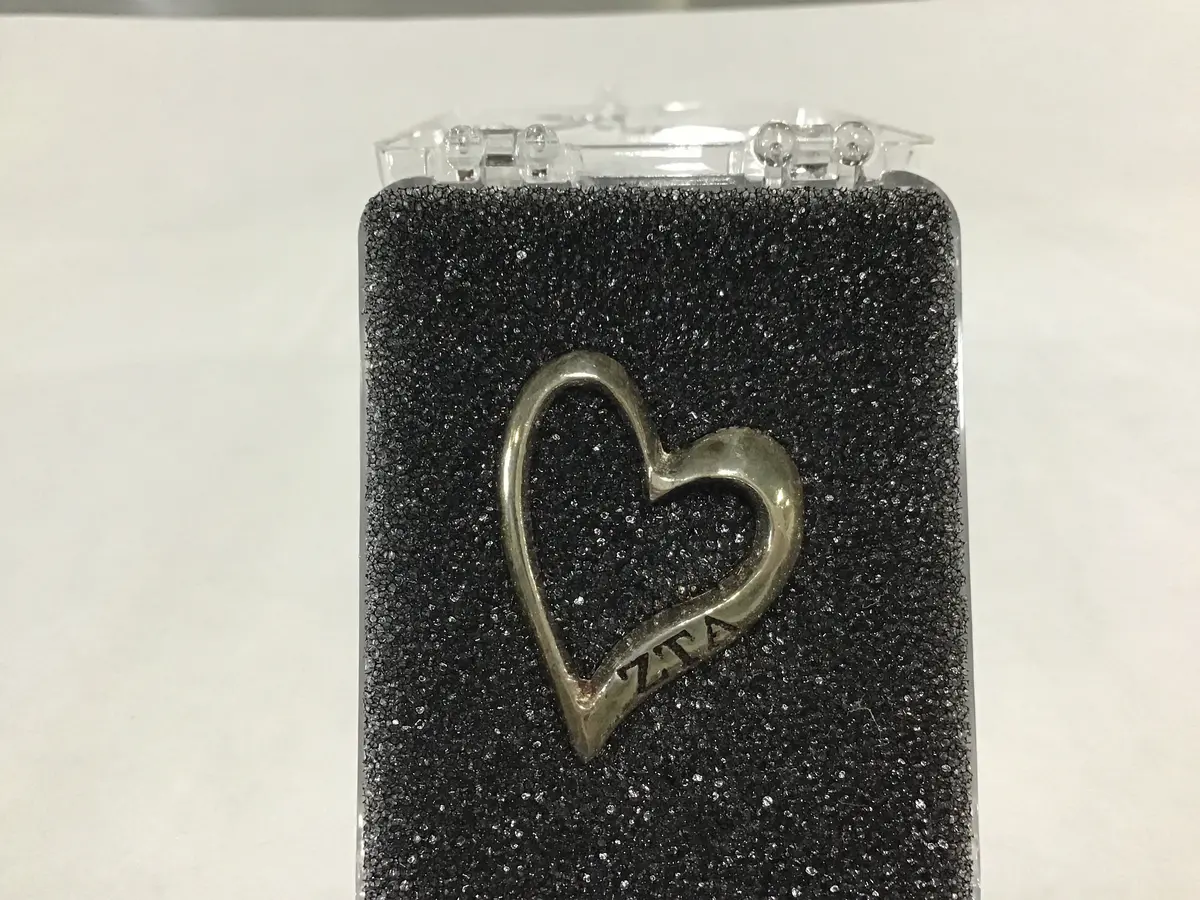 Zeta Tau Alpha Open Heart Charm 1