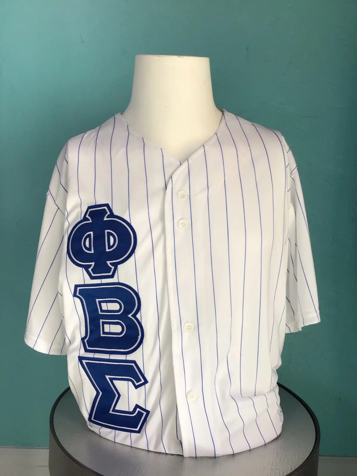 Phi Beta Sigma Pinstripe Baseball Jersey 1