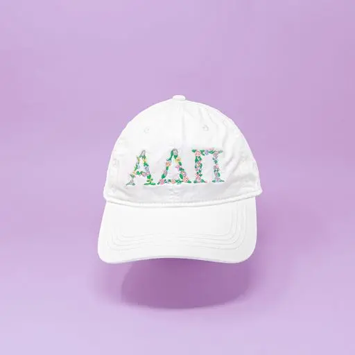Alpha Delta Pi Floral Embroidered Hat 1