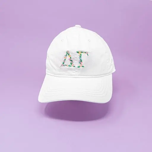 Delta Gamma Floral Embroidered Hat 1