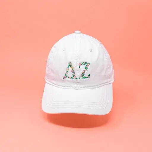 Delta Zeta Floral Embroidered Hat 1