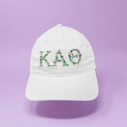 Kappa Alpha Theta Floral Embroidered Hat 1