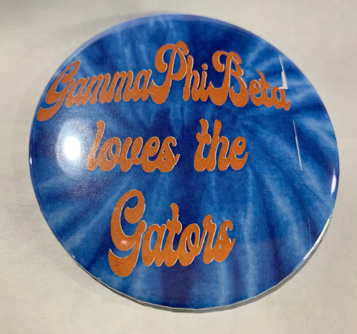 Gamma Phi Beta Tie Dye Printed Button 1