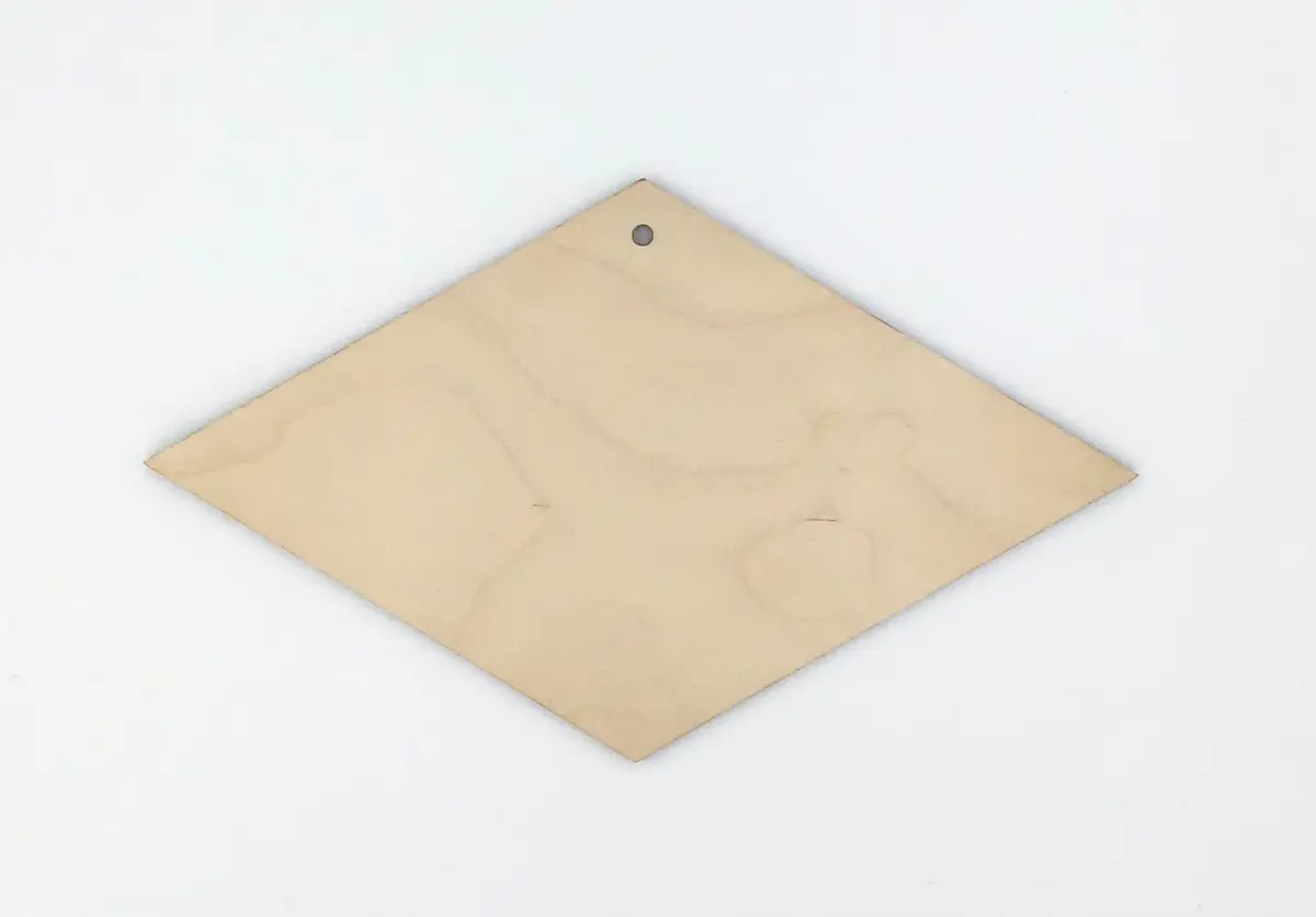 Diamond Wood Board W/ Hole To Hang 1