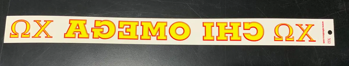 Chi Omega Horizontal Decal 1