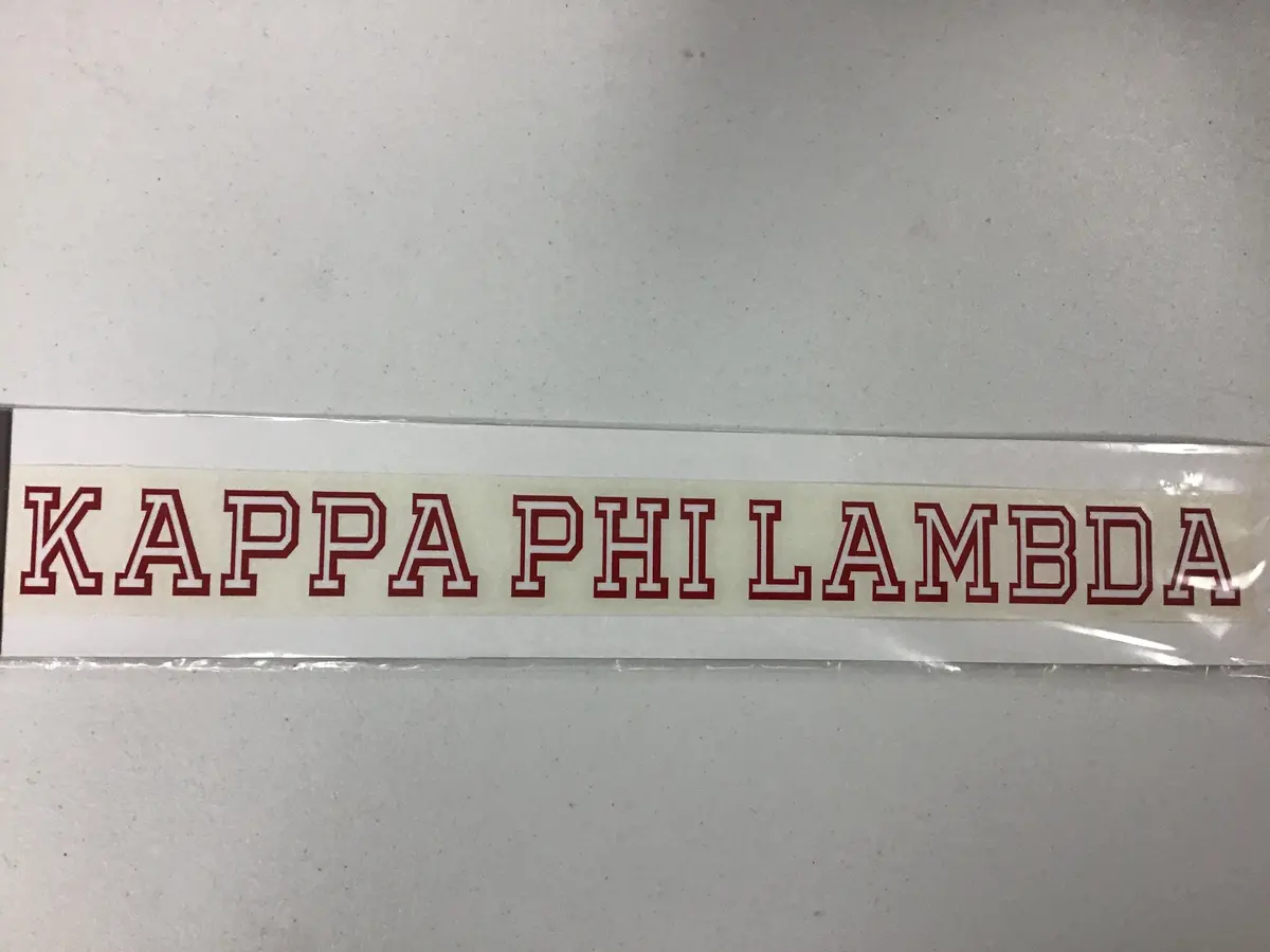 Kappa Phi Lambda Long Decal 1