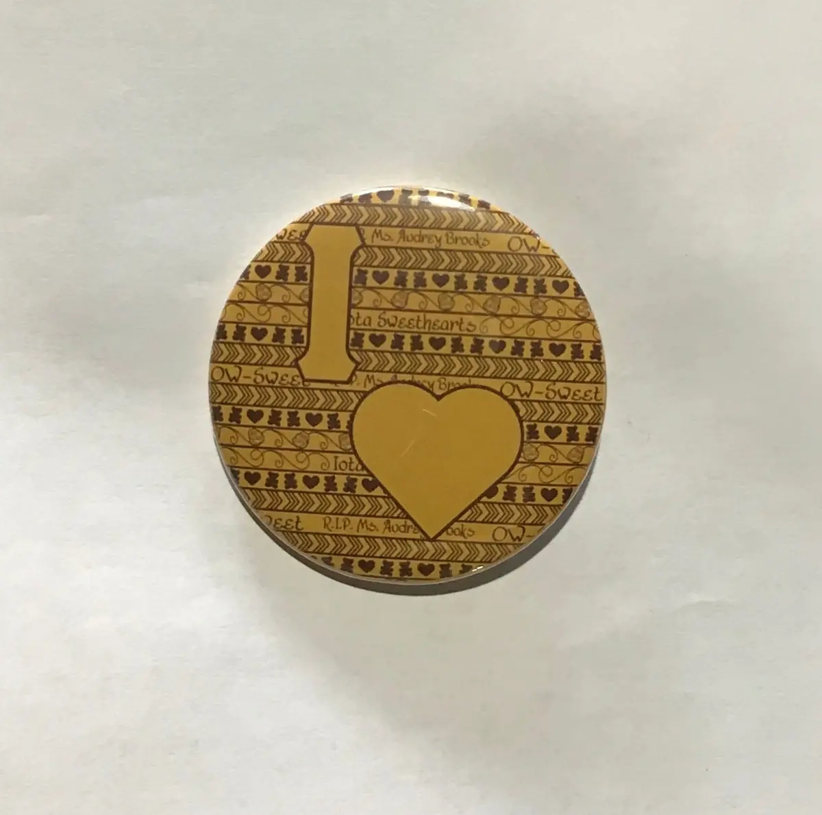 Iota Sweetheart 2" Printed Button - Discontinued 1