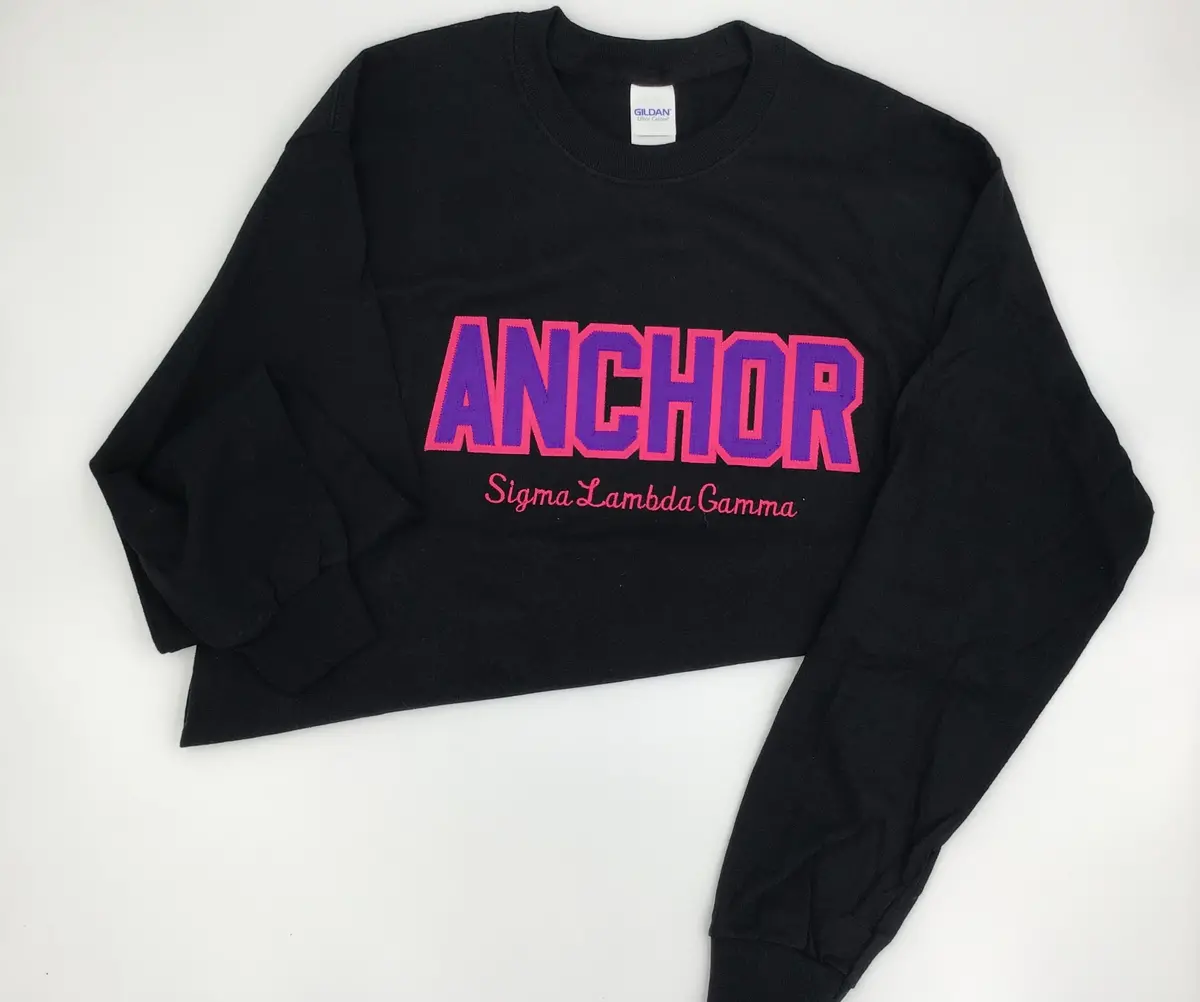 Sigma Lambda Gamma Black Word Long Sleeve 1
