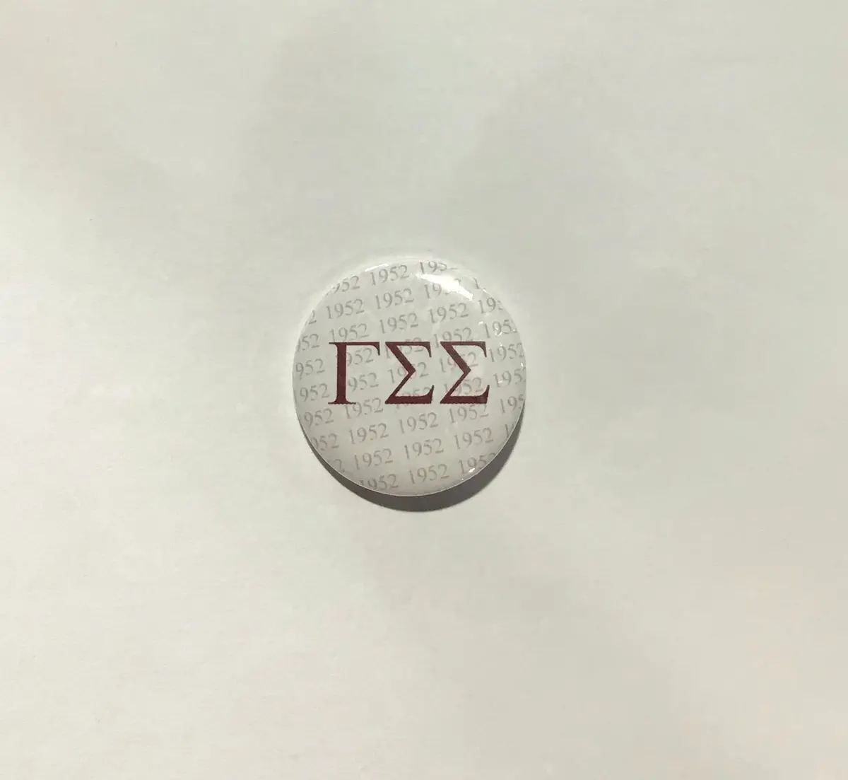 Gamma Sigma Sigma 1" 1952 Printed Button - Discontinued 1