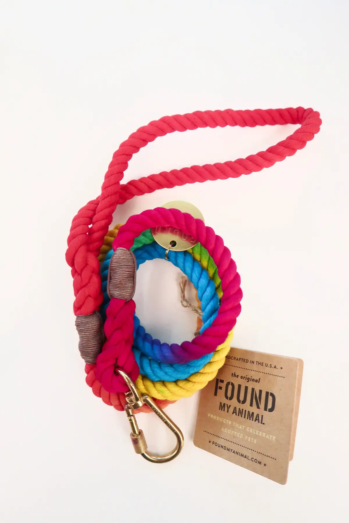 Found My Animal | Standard Rope Leash In Prismatic 1
