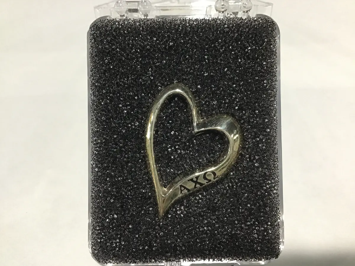 Alpha Chi Omega Open Heart Charm 1