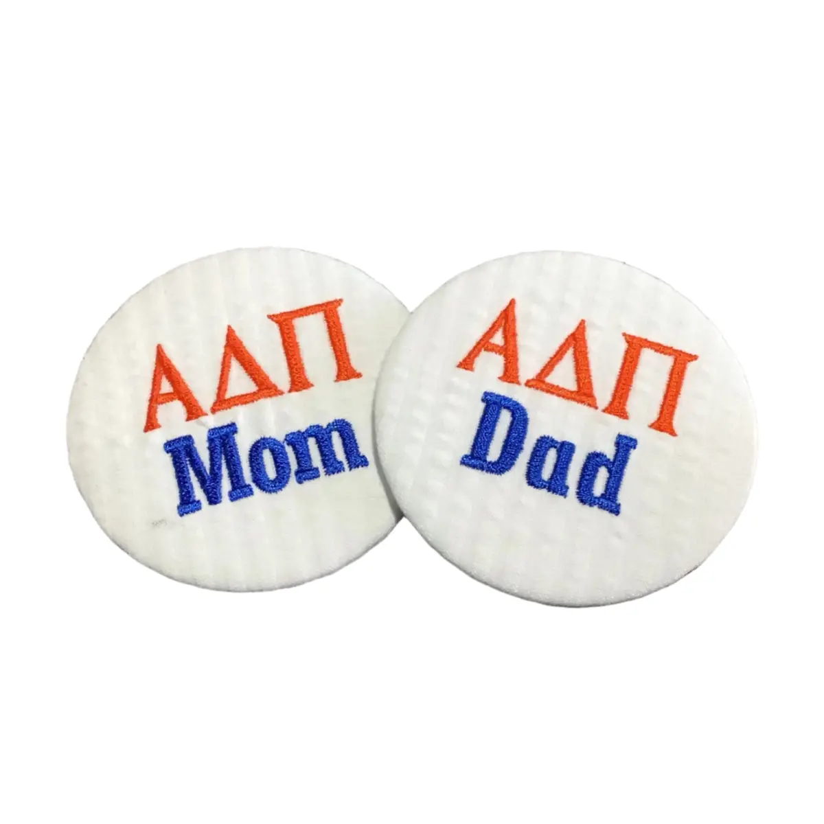 Alpha Delta Pi Mom/Dad Embroidered Button 1