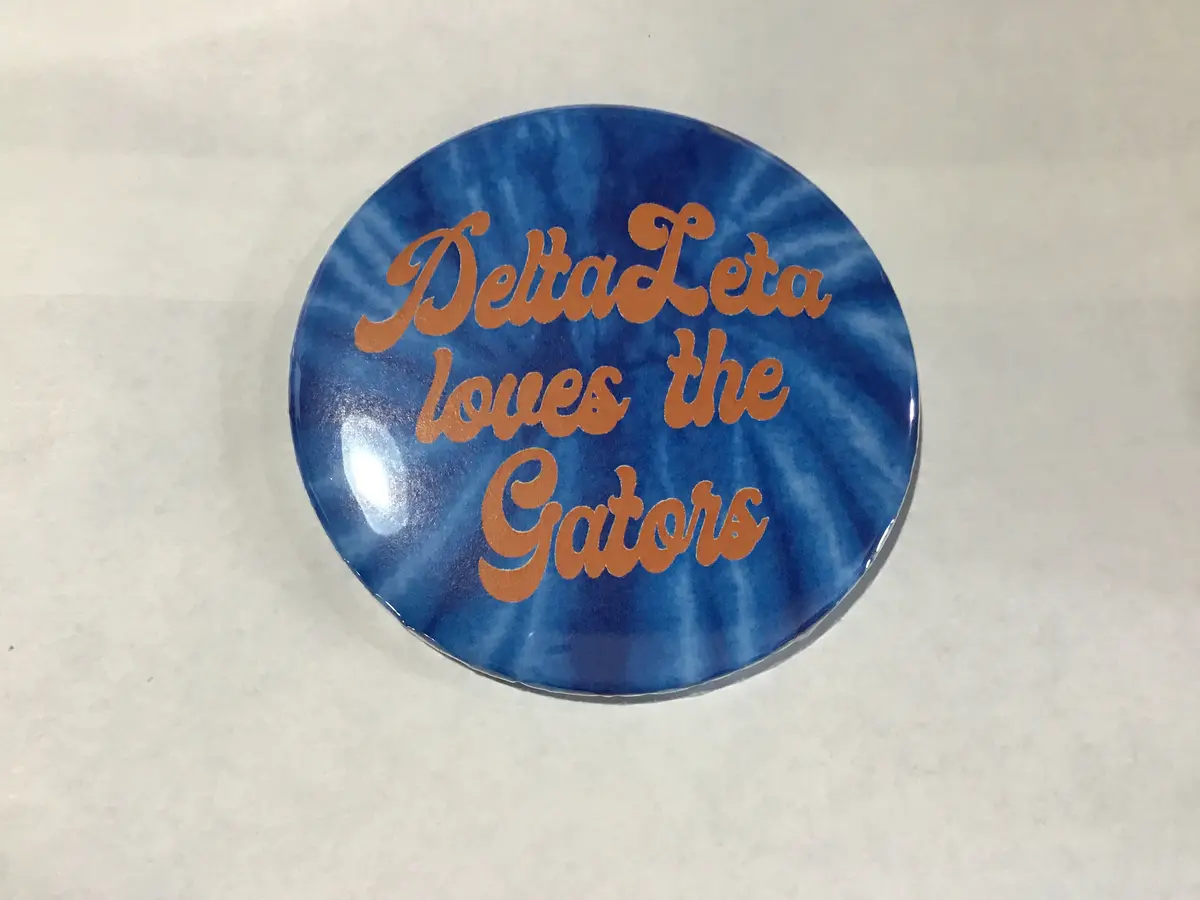 Delta Zeta Tie Dye Printed Button 1