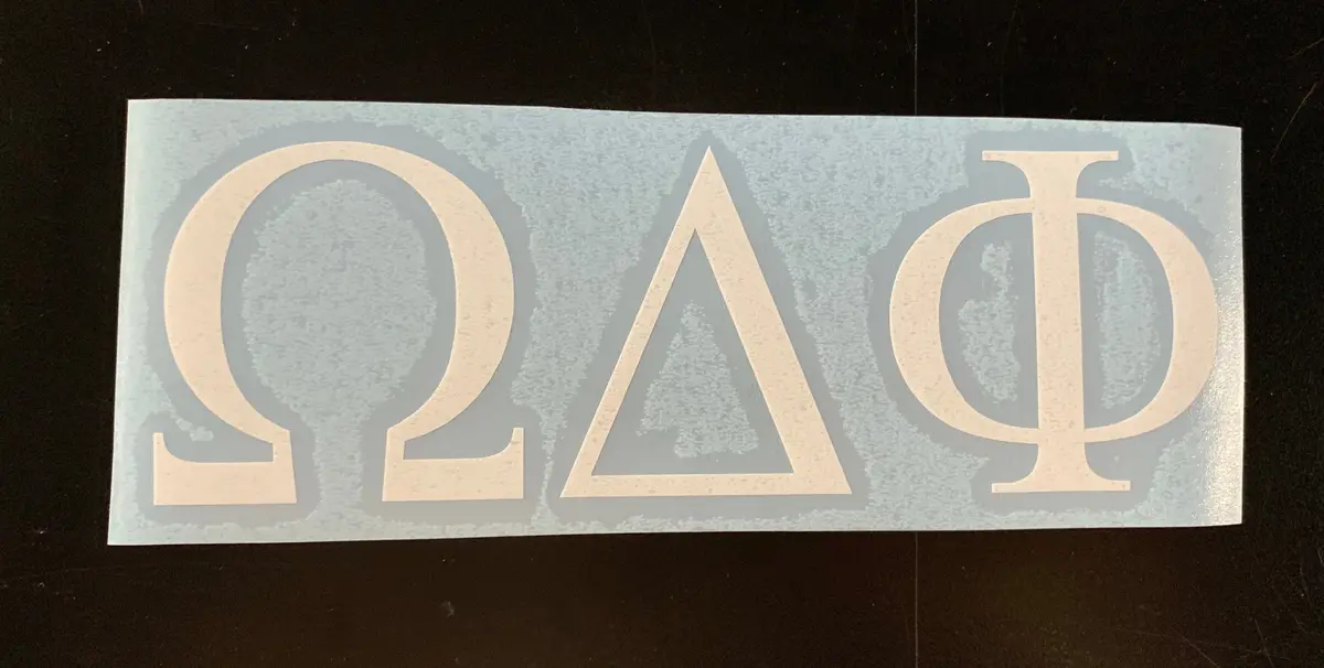 Omega Delta Phi Vinyl Decal 1