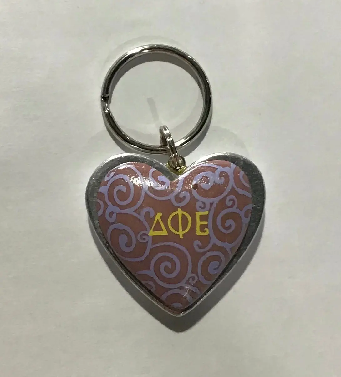 Delta Phi Epsilon Heart Keychain 1