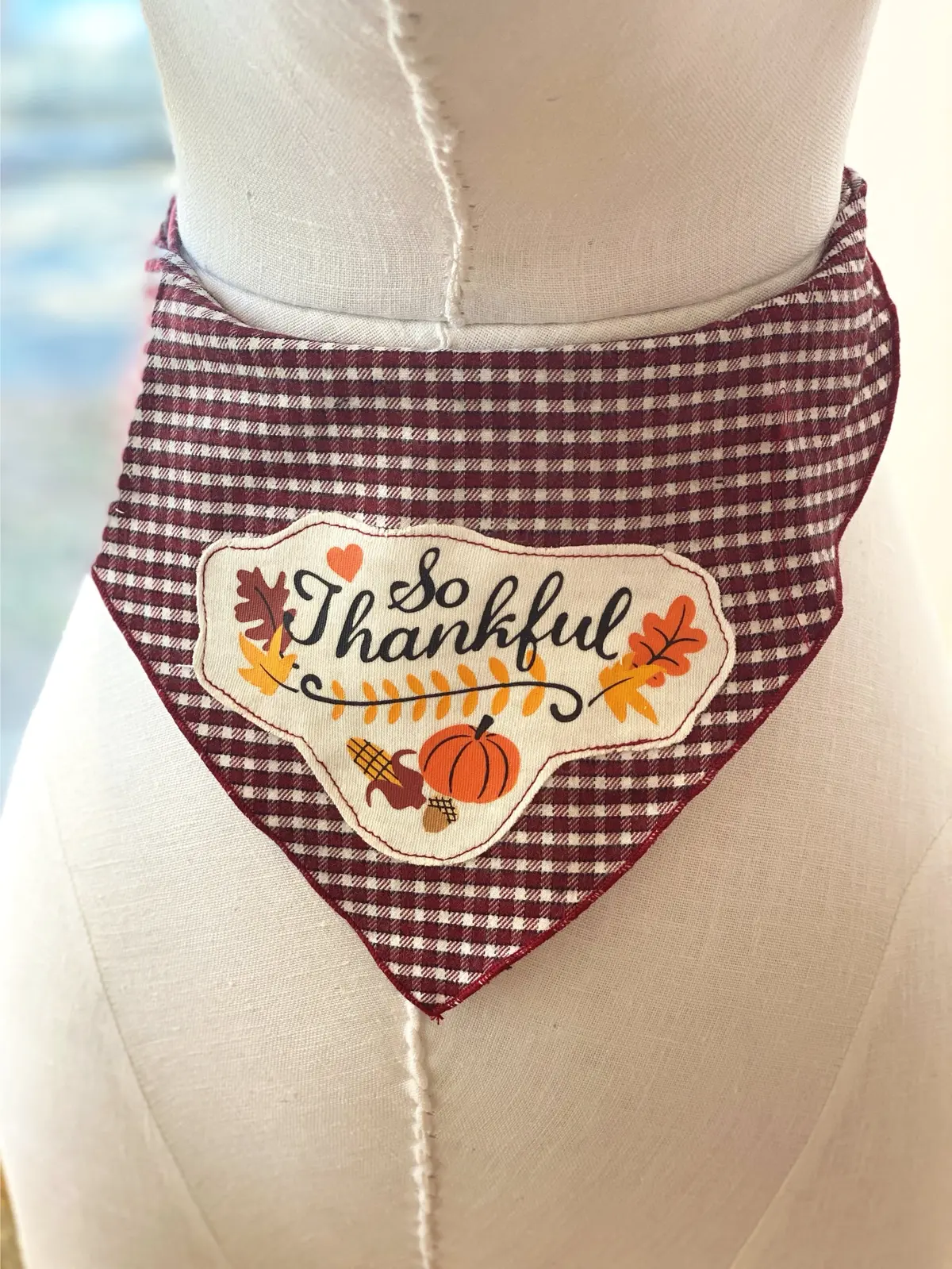 So Thankful Thanksgiving Dog Bandana 1