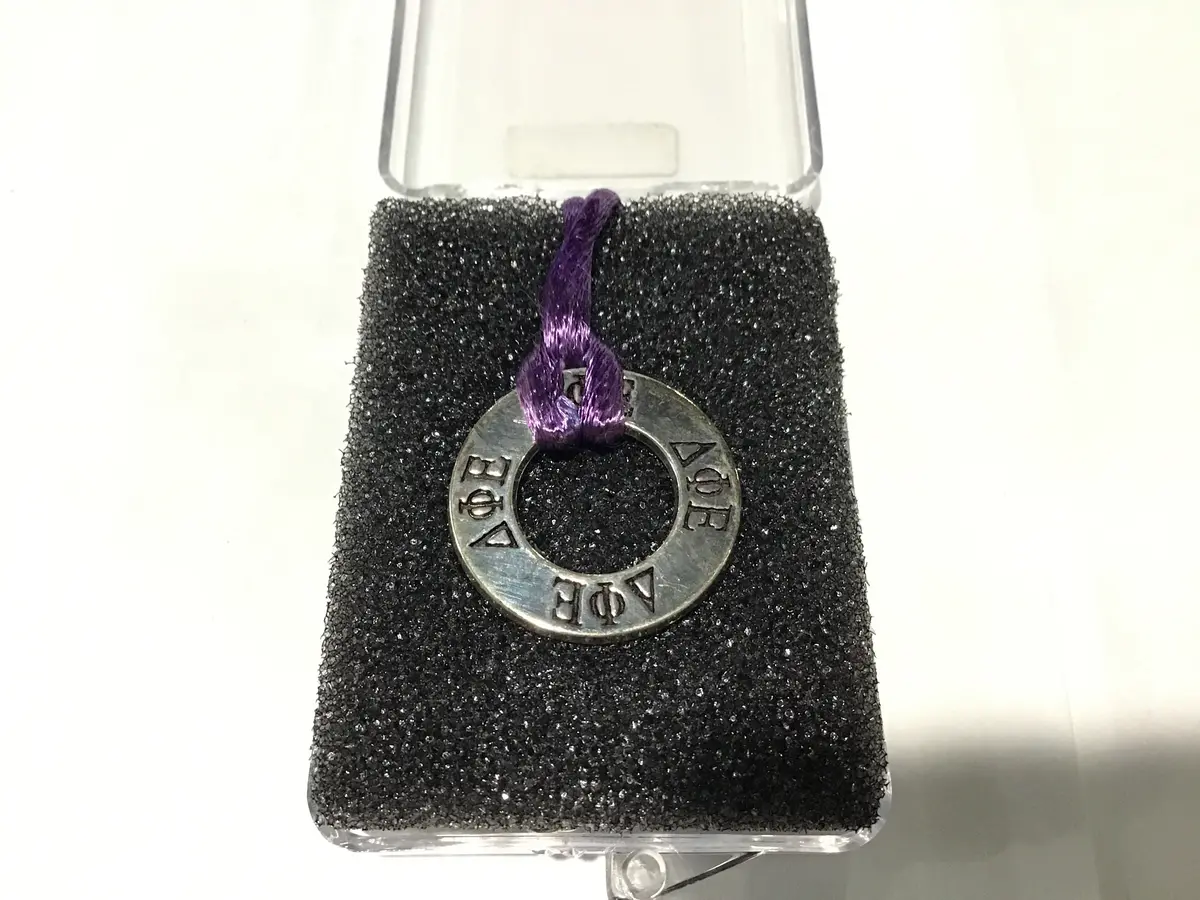 Delta Phi Epsilon Round Charm Necklace 1
