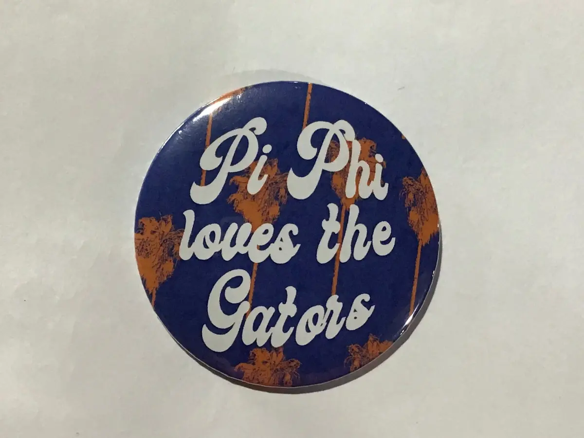 Pi Beta Phi Palm Tree 3" Printed Button 1