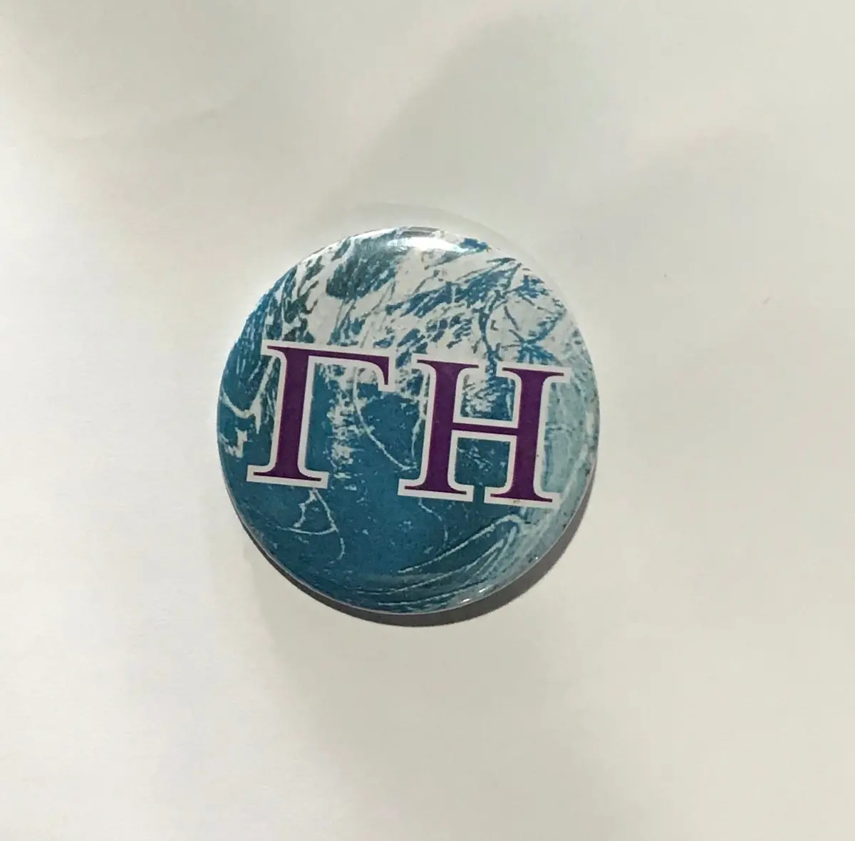 Gamma Eta Printed Marble Button 1