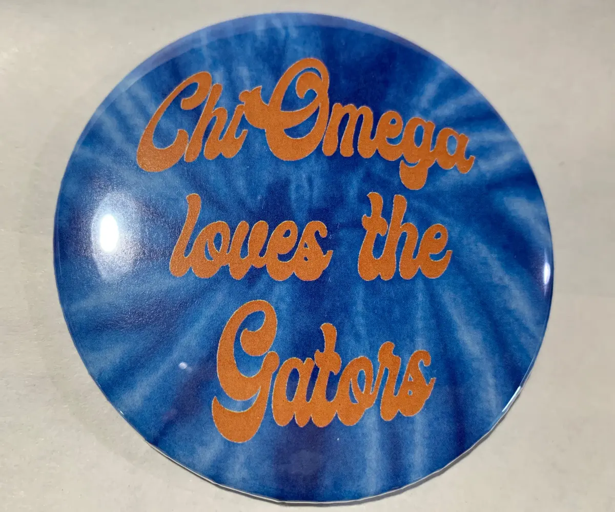 Chi Omega Tie Dye Printed Button 1