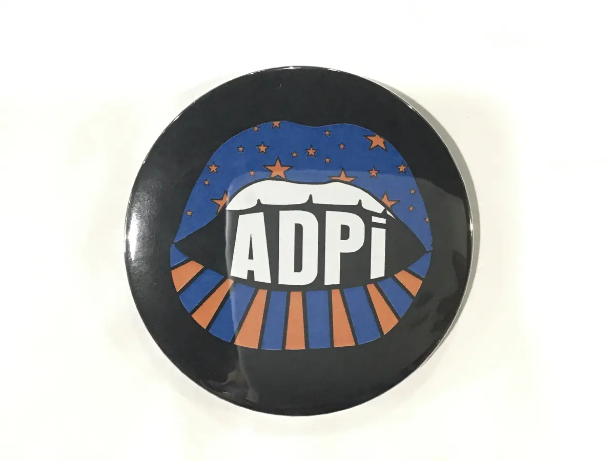 Alpha Delta Pi Lip Printed Button 1
