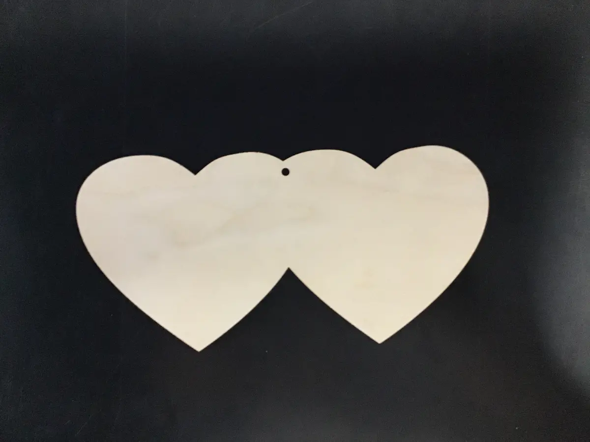 Double Heart Wood Board 1