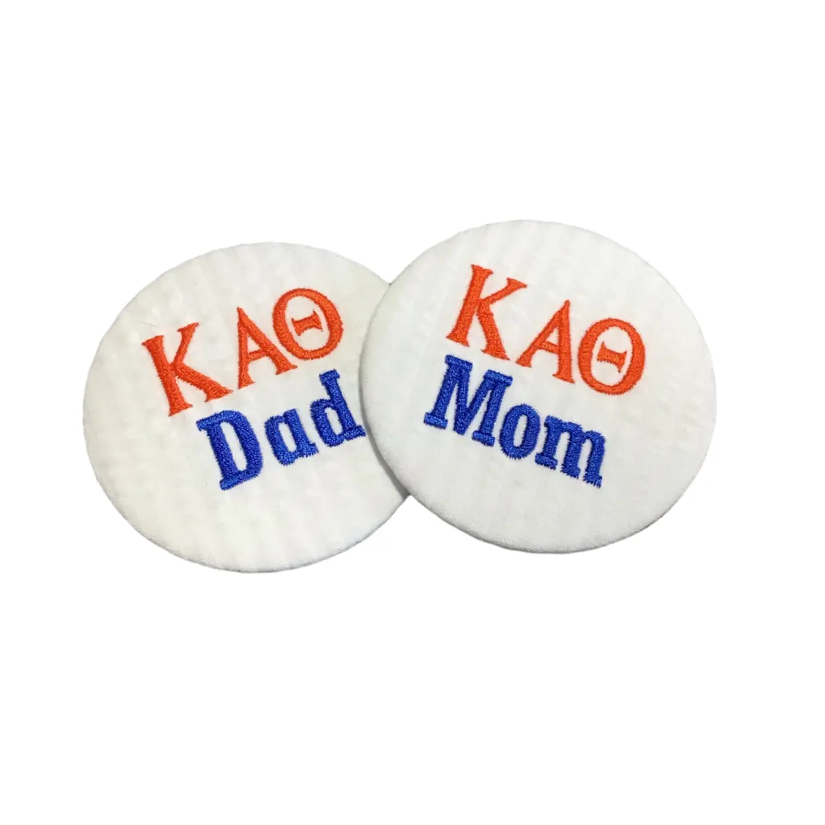 Kappa Alpha Theta Mom/Dad Embroidered Button 1