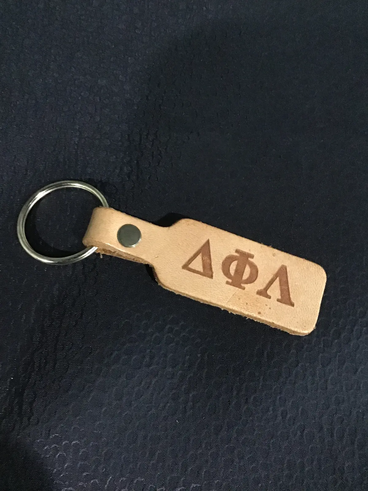 Delta Phi Lambda Leather Keychain 1