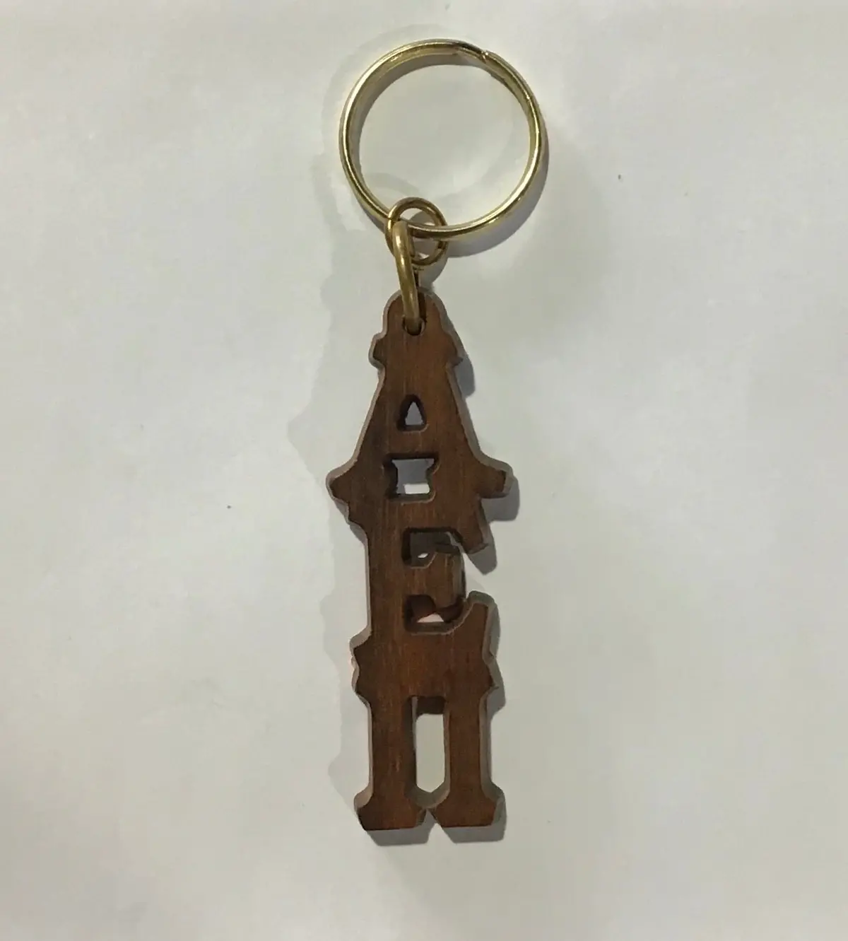 Alpha Epsilon Pi Wood Letters Keychain 1