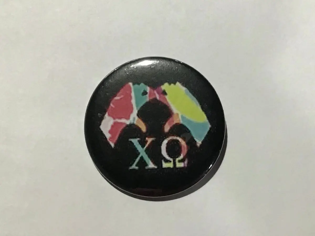 Chi Omega Handsign 2.25" Printed Button 1
