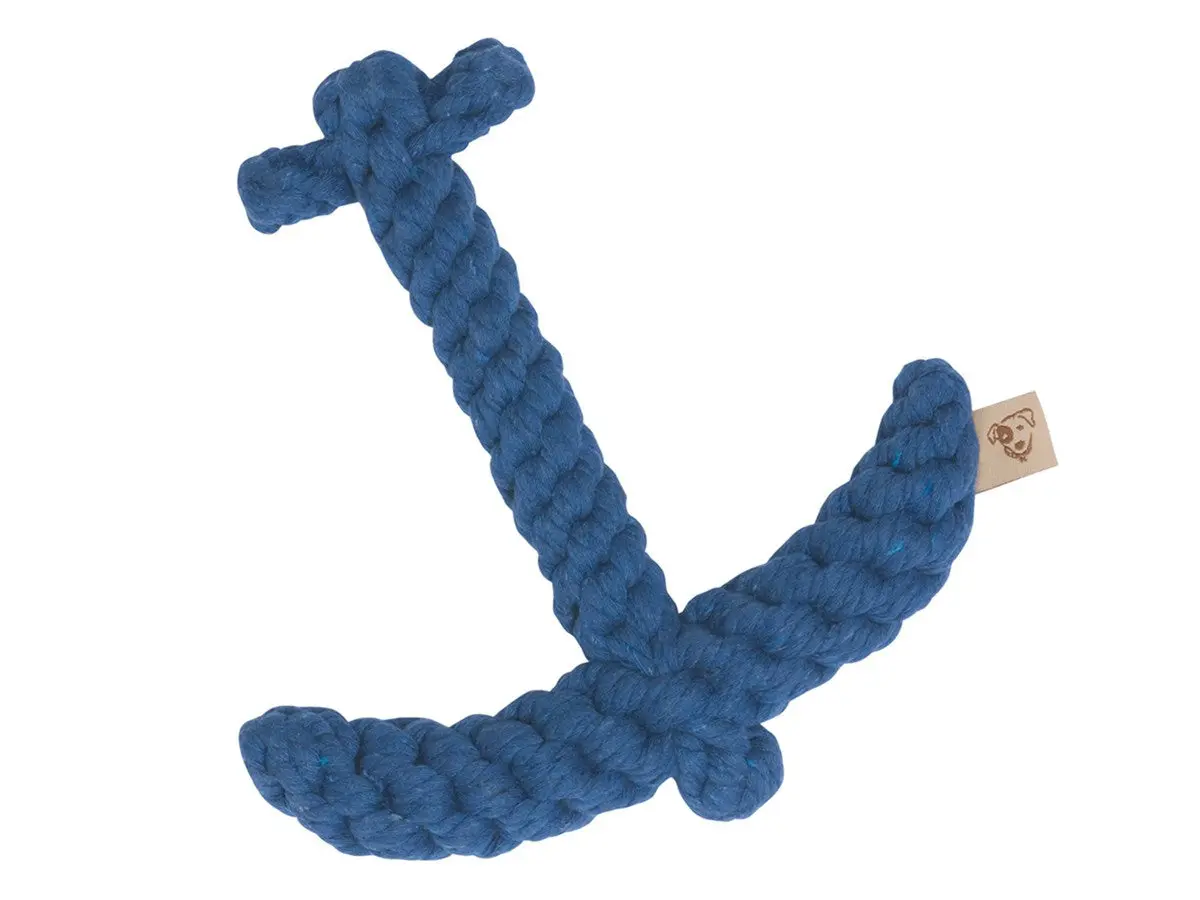 Jax & Bones | Anchor Rope Toy In Blue 1
