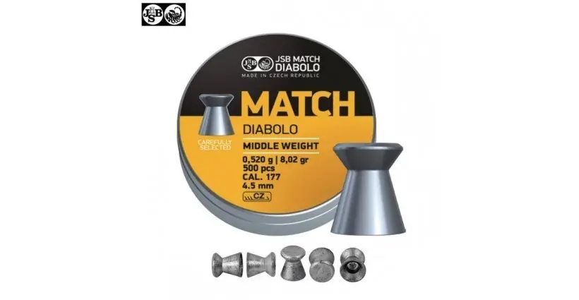 Jsb 4.5Mm Match Diabolo 8.02Gr 500'S 1