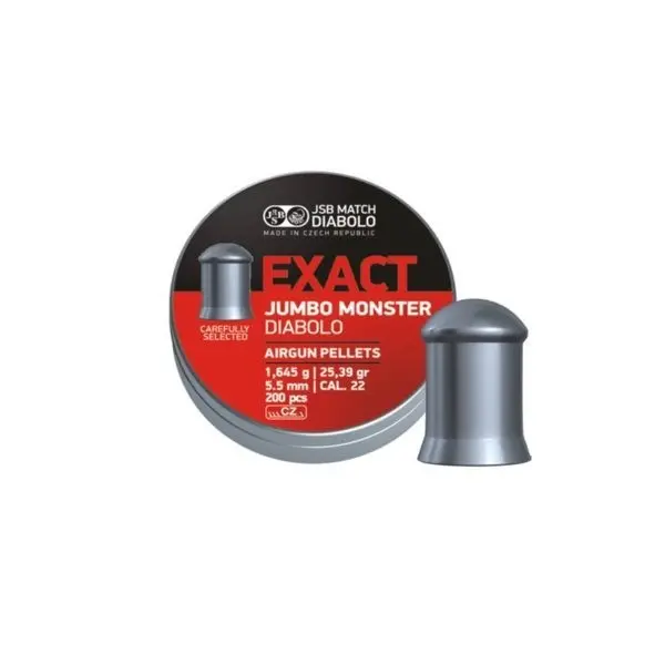 Jsb 5.52Mm Exact Jumbo Monster  Diabolo 25.39Gr 200'S 1