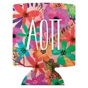 Alpha Omicron Pi Floral Coozie 1