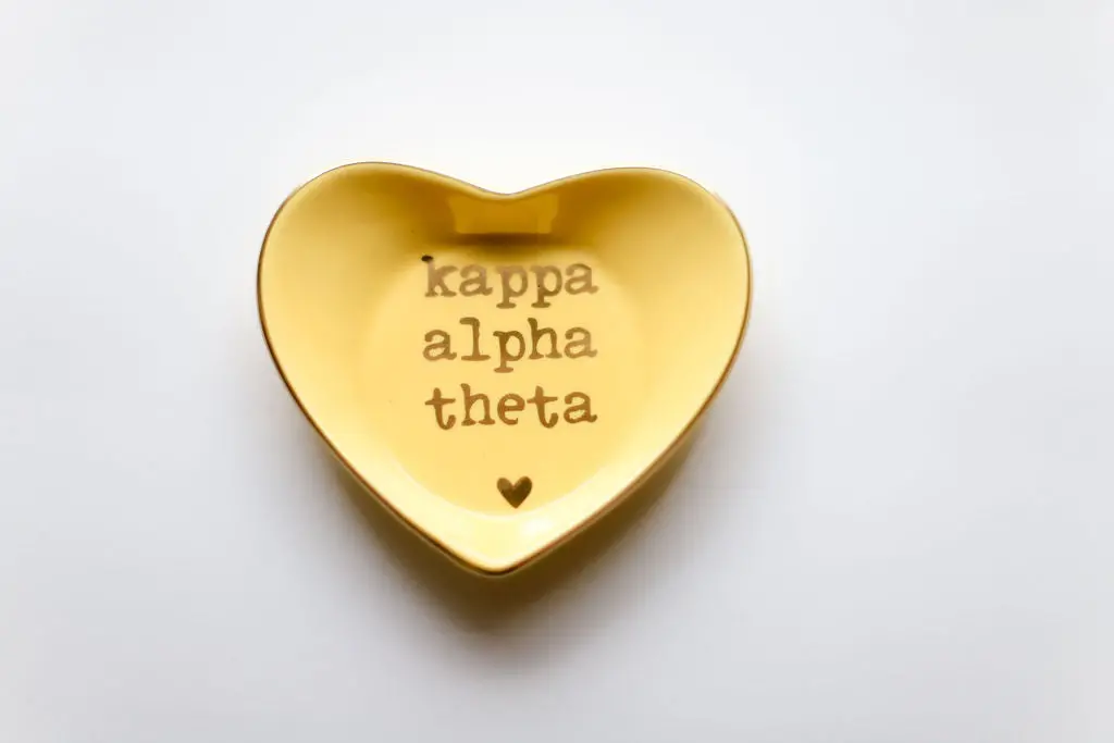 Kappa Alpha Theta Heart Ring Dish 1