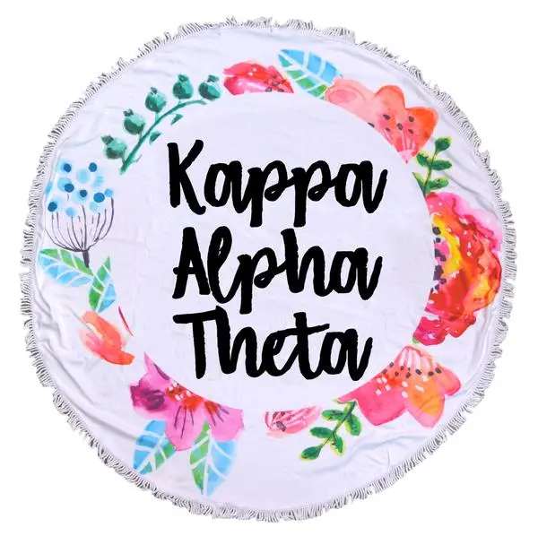 Kappa Alpha Theta Fringe Towel Blanket 1