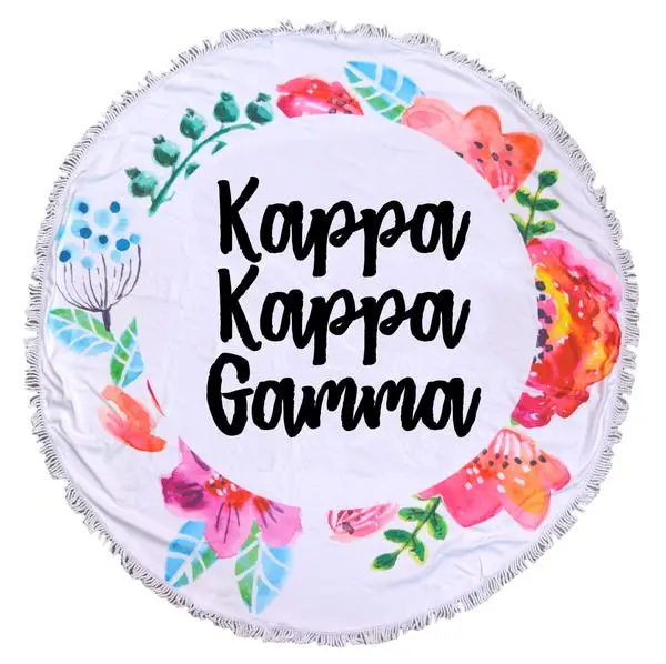 Kappa Kappa Gamma Fringe Towel Blanket 1