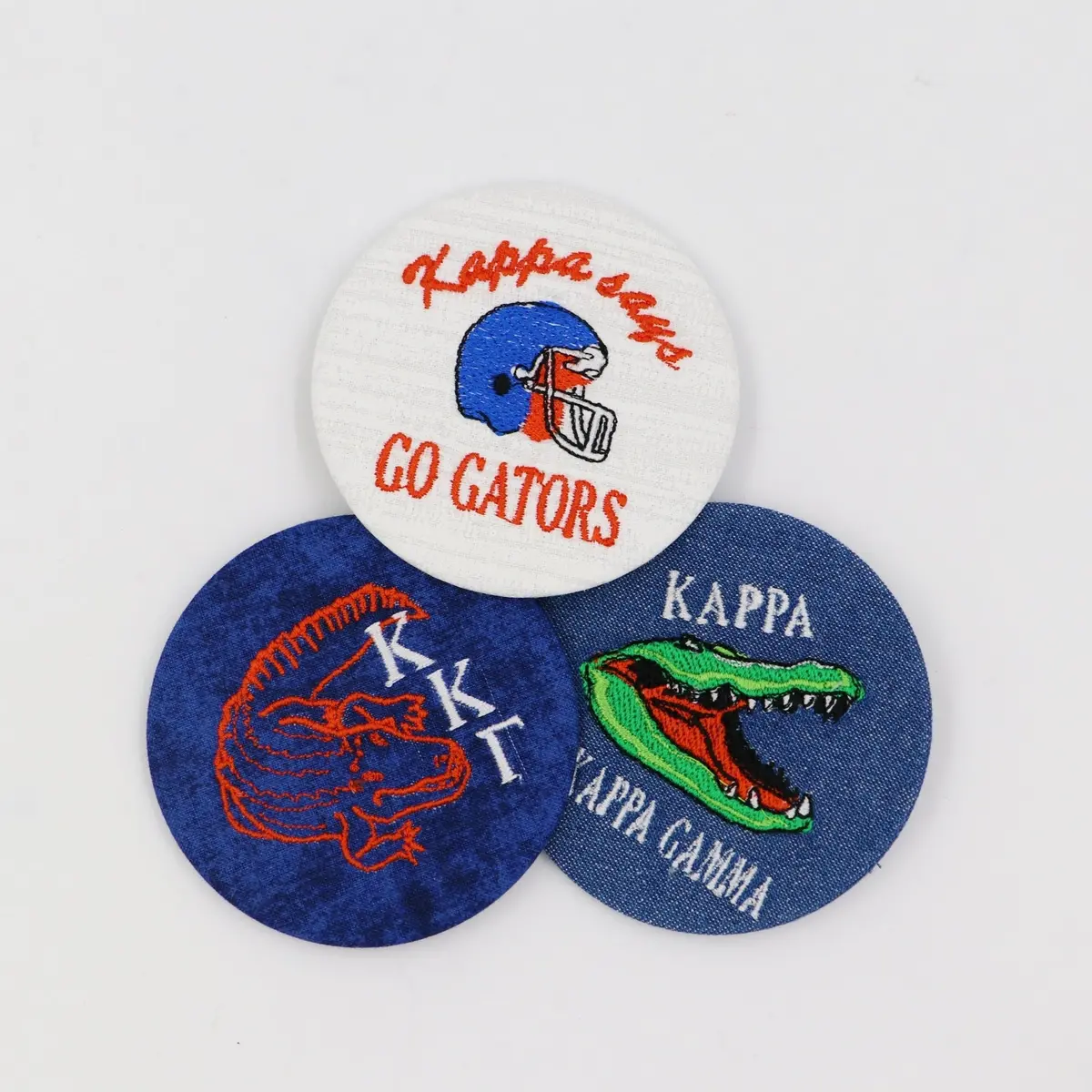 Kappa Kappa Gamma Game Day Embroidered Button Set 3 1