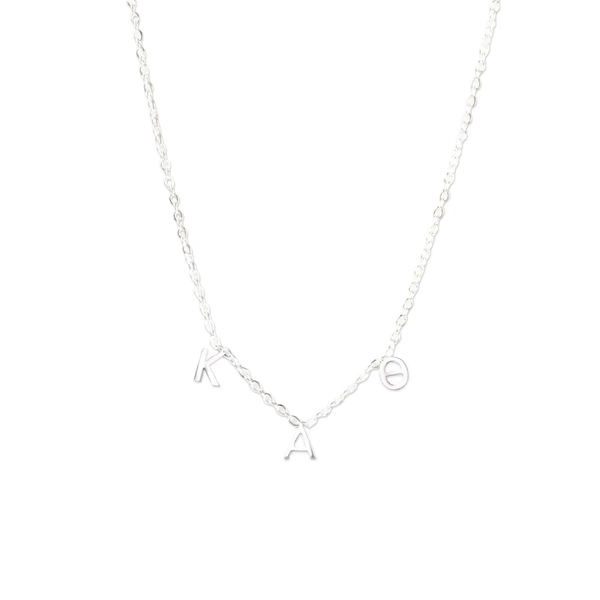 Kappa Alpha Theta Silver Greek Letters Necklace 1