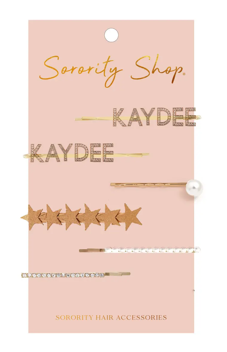 Kappa Delta Rhinestone Hair Clips 1